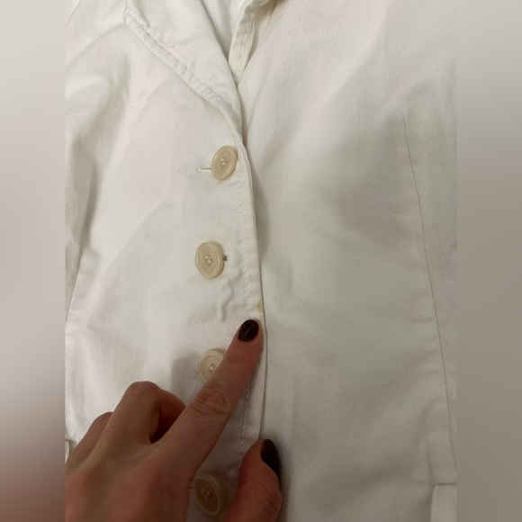 Prada vintage white jean jacket with collar size 46 - Picture 13 of 13